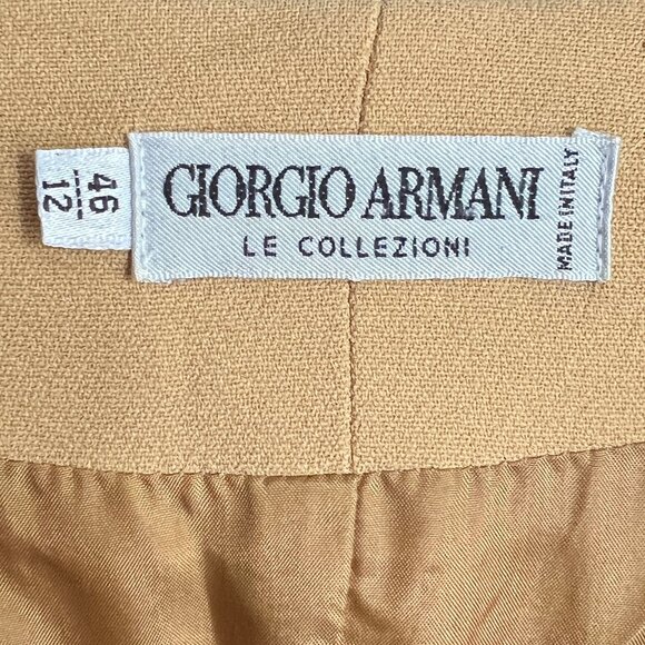 Vintage Giorgio Armani 80s 90s Blazer Dress Mini Midi Office Suit Old Money Luxe - Picture 5 of 9
